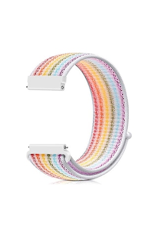 Microsonic Amazfit Gts 2 42Mm Hasırlı Kordon Woven Sport Loop Mor