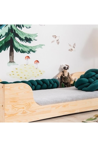 Markaawm Markaawm Montessori Yatak Ahşap Bebek Karyola Çocuk Yatak Akçaağaç