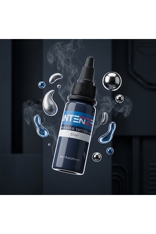 Intenze Silver Gümüş Gri Dövme Boyası 1oz - 30ml