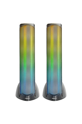 Mıkado MD-183 2.0 3W 2 Bluetooth RGB Aydınlatmalı Usb + 3.5 MM Usb 5V Hoparlör - Siyah