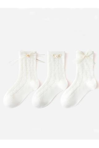 Hello Kitty Çocuklar İçin Şık Çoraplar 3 Çift 468685744 Beyaz