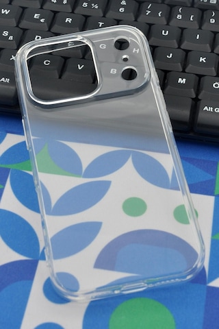 Apple Uyumlu iPhone 17 Pro Kredi Şeffaf Düz Kılıf Kamera Korumalı Şeffaf
