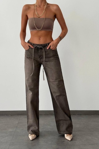 Lacarino 7620 Relax Fit Kadın Jean Pantolon Kahve Tint