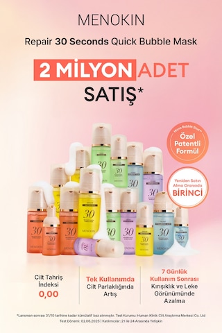 Nemlendirici, 8 Çeşit Hyalüronik Asitli Köpük Maske Menokın 30 Seconds Quick Bubble Mask Moist