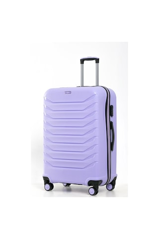 Yefa Pp Polipropilen Kırılmaz Büyük & Makyaj Boy 2'li Valiz Seti Lila