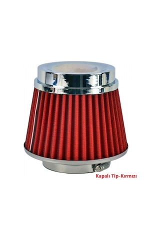 Carub Performans Ve Ses Arttırıcı Açık Hava Filtresi +6 Hp Kapalı Tip Kırmızı Aparatlı Üniversal 00 Şüscaroto Aksesuar