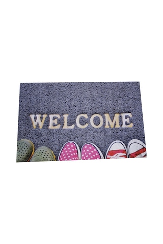 Welcome Yazılı Kauçuk İç Ve Dış Kapı Önü Paspası 45x70