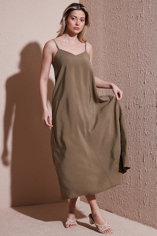 Fashion Friends Bayan Elbise 25y0501k1 Haki Haki