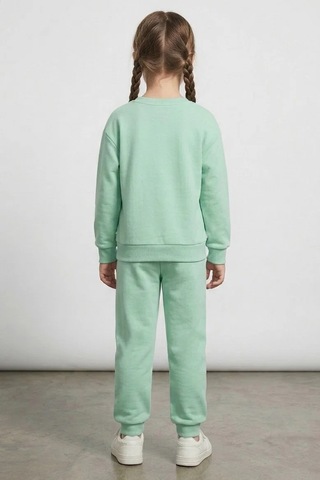 Emila Kids Kız Çocuk Mint Baskılı Pijama Takımı - 28306-mınt Açık Mint