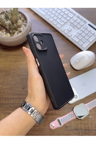 Samsung Galaxy A07 Uyumlu Kamera Korumalı Darbeye Dayanıklı Renk Atmayan Keep Silikon Kılıf Siyah