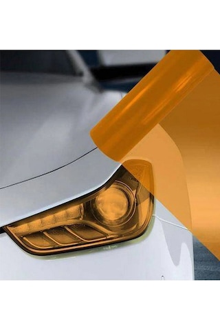 Far Stop Filmi Far Folyosu Turuncu Far Çizik Çizilme Engelleyici Folyo 100cm X 30cm