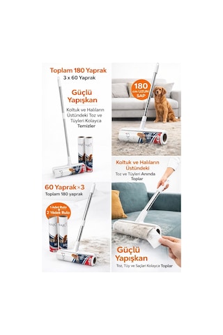 Xxl Tüy Toplayıcı Rulo Ve 2 Yedek Rulo