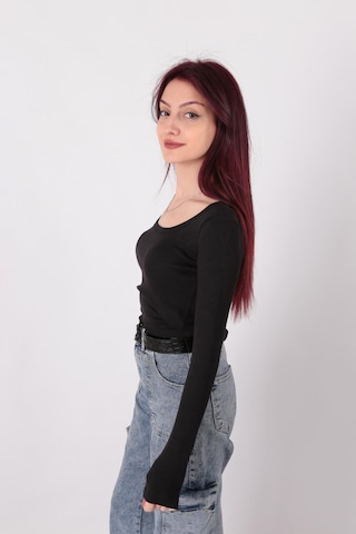 Busem W0011619 Kadın Bluz Siyah