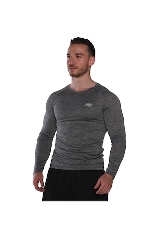 Musclecloth Pro Stretch Uzun Kollu T-Shirt Füme