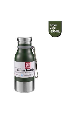 4 Paslanmaz Çelik Termos Bardak Koyu Yeşil