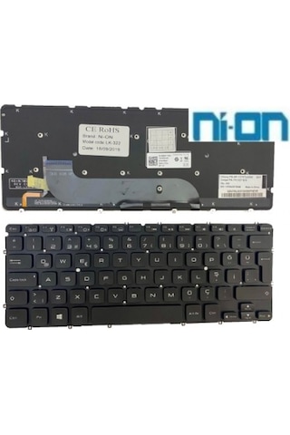 Nion Dell Xps 13 9333 Uyumlu Notebook Klavye Siyah Tr Aydınlatmalı