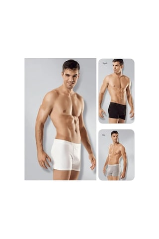 Seher Yıldızı Elastan Erkek 6'lı Paket Likralı Boxer 0 Yeni Sezon Siyah