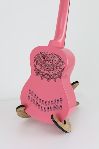 mandala siyah renk ukulele akor cetveli tablosu stickeri etiketi