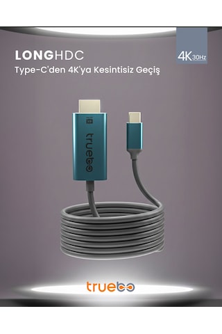Truebo Longhdc Usb-c To Hdmı Dönüştürücü