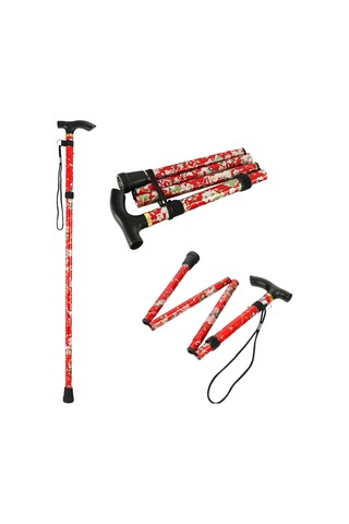 Homyl Katlanabilir Baston Ayarlanabilir 5 Bölümlü El Mavi Mavi