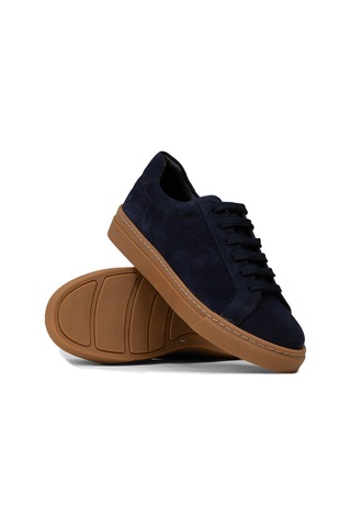 Deery Erkek Hakiki Süet Lacivert Sneaker Ayakkabı - 02018mlcvc01 Lacivert