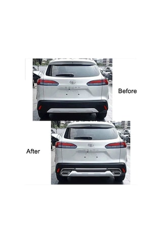 Toyota Corolla Cross 2022 Sonrası Arka Tampon Koruma Difüzör İthal