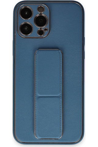 Newface Apple iPhone Uyumlu 13 Pro Kılıf Coco Deri Standlı Kapak - Semeglbl - 34 Açık Mavi
