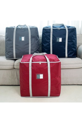 Weekeight Giyim Yorgan Saklama Çantası Ev Hareketli Bagaj Organizatör Çantası, Renk: Açık Gri Küçük Çok Renkli