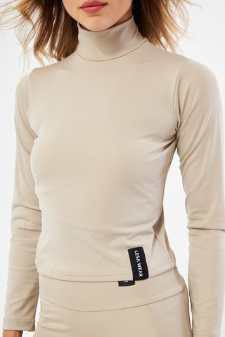 Lesa Wear Soft Touch Balıkçı Yaka Bluz Bej BEJ