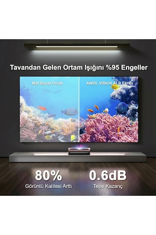 Proscreen Pro Serisi 234x132 Cm Alr Fixed Frame Perde