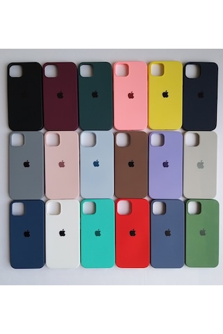 Apple Uyumlu iPhone 13 Lansman Içi Kadife Silikon Logolu Kilif 513851530