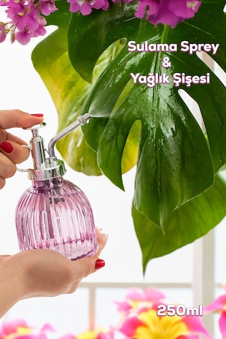 Perotti 15731 Mor Vintage Cam Bitki Sulama Şişesi Sprey Şişe