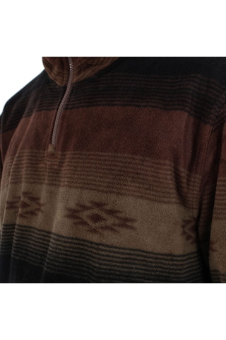 Hurley Hurley Mesa Windchill 1/4 Zip Erkek Kahverengi Polar 862 Kahve