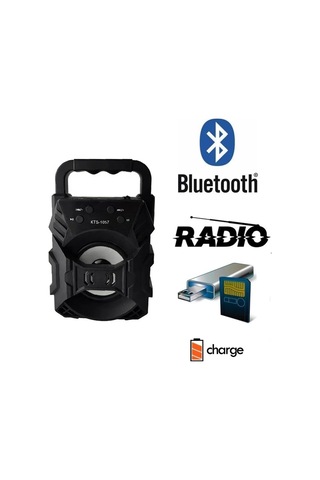 Bluetooth Hoparlör Led Işıklı Fm Radyo Kablosuz Hoparlör Usb Flash-hafıza Kart Giriş Ses Bombası 1057, Teknosepe