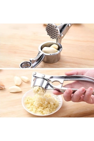 3b Trend Sarımsak Ezici Paslanmaz Metal, Pres Ceviz Kırıcı Metalik