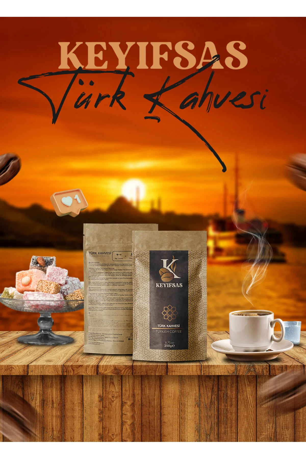 Keyifsas Öğütülmüş Türk Kahvesi 250 G