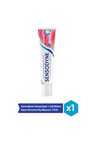 Sensodyne Hassasiyet + Çürüklere Karşı Koruma Diş Macunu 75ml Sensodyne Hassasiyet + Çürüklere Karşı Koruma Diş Macunu 75ml