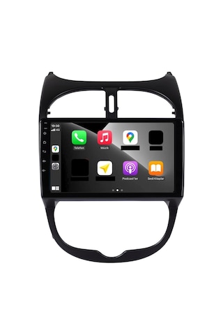 Navix V8 Turbo 4-64 Peugeot 206 1998-2010 Android Multimedya Carplay Sistemi 9"