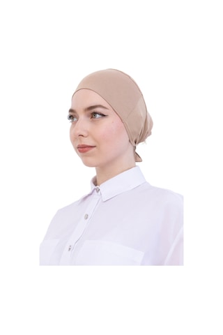 Modish Group Pratik Bone Pamuklu Tesettür İç Bone, Başörtüsü İçin Hazır Viskon Şapka, Namaz Günlük Kullanım İçin Koyu Vizon