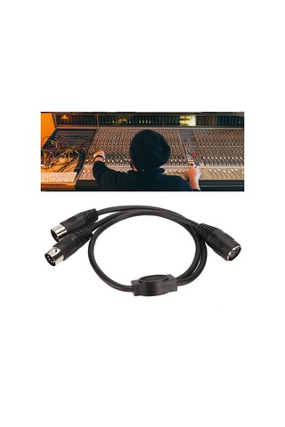 Hfambition 5pin Din Anahtarlı 1 Giriş 2 Çıkış Mıdı Splitter Kablosu - Pvc Kapaklı, Esnek, Çok Cihaz Bağlantısı