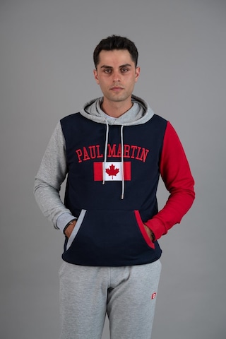 Paul Martin 3 İplik Kapşonlu Cepli Sweatshirt Lacivert