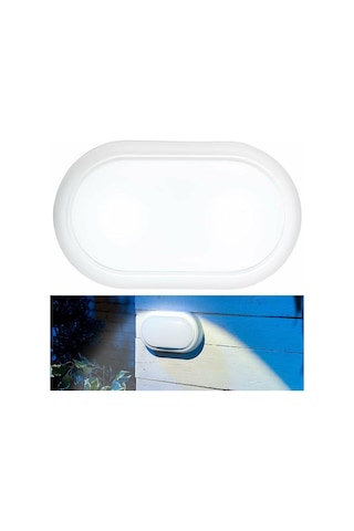 20 Watt Beyaz Işık Ledli Nemli Alan, Dış Mekan, Bahçe, Banyo, Teras, Balkon, Kamelya, Veranda Apliği Soğuk Beyaz