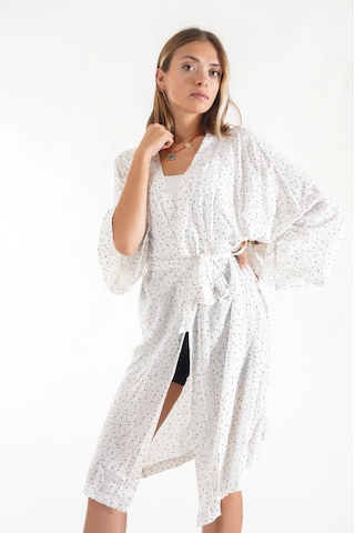 Efw Moda Jenny Beyaz Kadın Kimono Çok Renkli