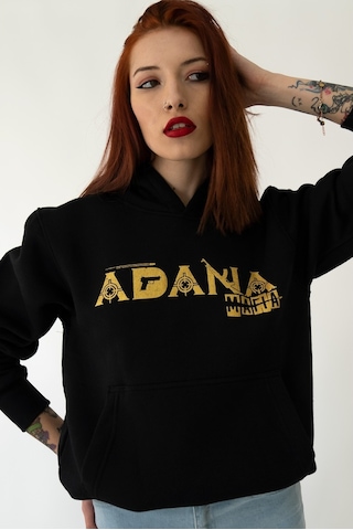 Adana Mafıa Sıfır Bir 01 Kapşonlu Unisex Sweatshirt Hoodie Polar