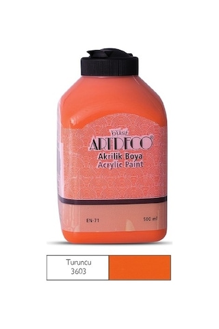 Artdeco Akrilik Ahşap Boyası 500 Ml 3603 Turuncu