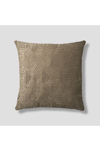 Sezyon Mira Desenli 50 50 Açık Kahverengi Kırlent Kılıfı Açık Kahverengi