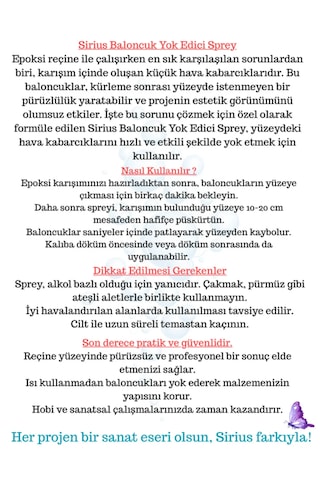 Epoksi Reçine Baloncuk Yok Edici Sprey 250 Ml