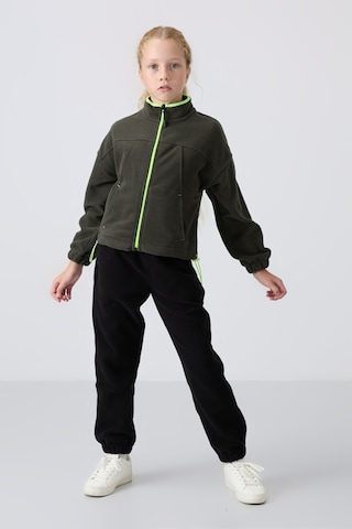 Tommy Life Haki Kalın Yumuşak Dokulu Standart Fit Nakışlı Polar Kız Çocuk Sweatshirt - 75157 Haki