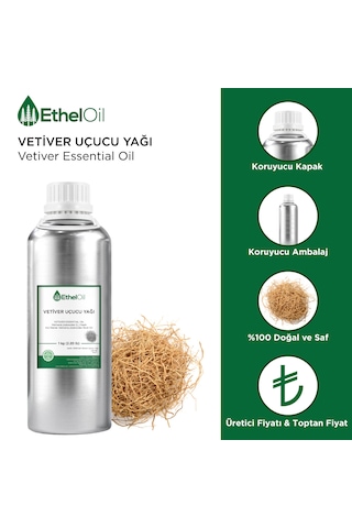 Vetiver Uçucu Yağı - 1 Kg - %100 Saf Ve Doğal Uçucu Yağ