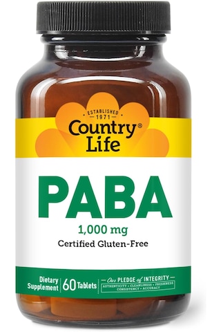 Country Life Paba 1,000 Mg 60 Tablet